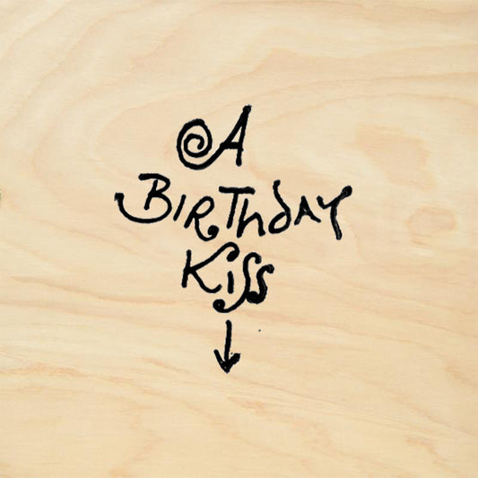 StampaFe Birthday Kiss Handwritten Sentiment Rubber Art Stamp