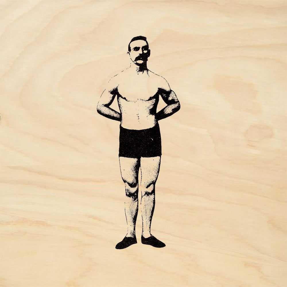 StampaFe Vintage Do It With Muscle Strongman Rubber Art Stamp