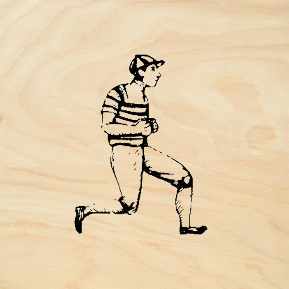 StampaFe Harvey Newsboy Boy Kicking Figure Rubber Art Stamp