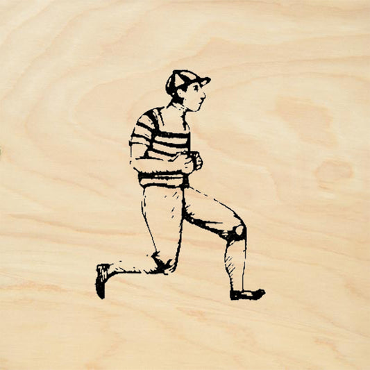 StampaFe Harvey Newsboy Boy Kicking Figure Rubber Art Stamp