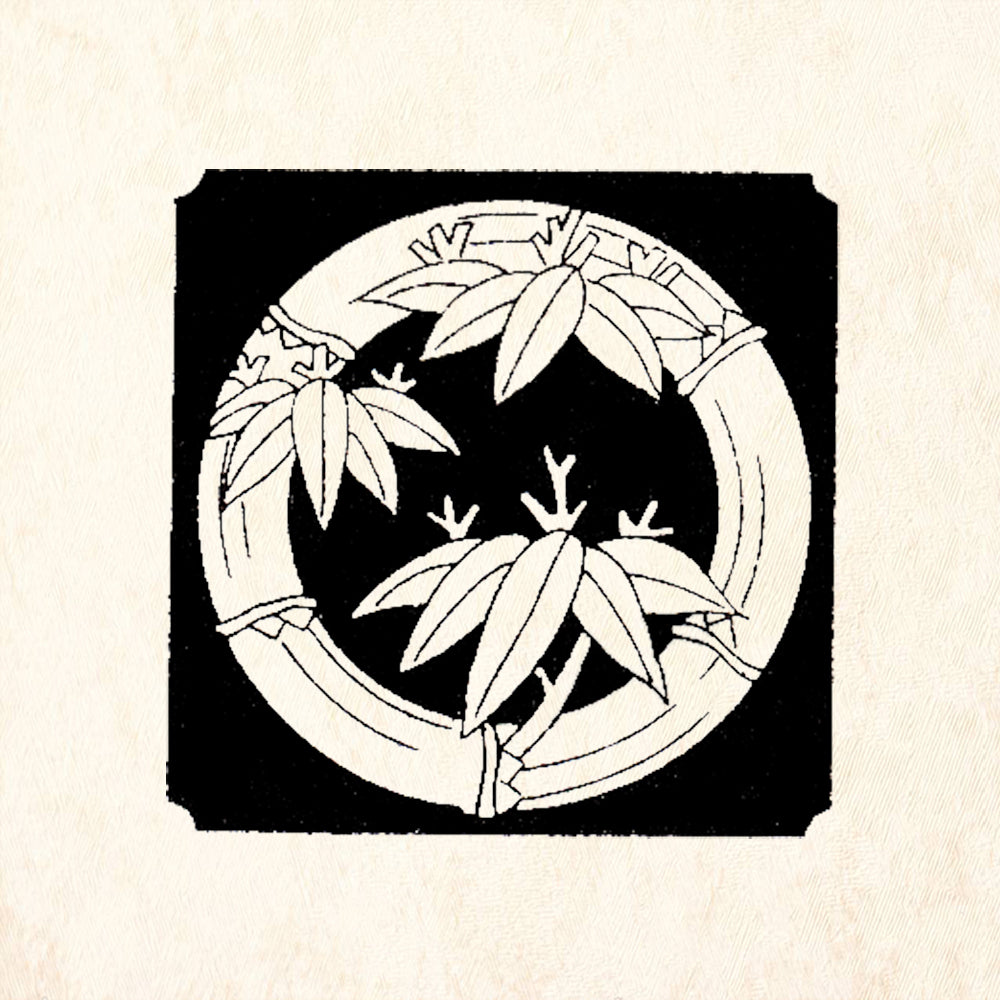 StampaFe Bamboo Square Japanese Mon Rubber Art Stamp