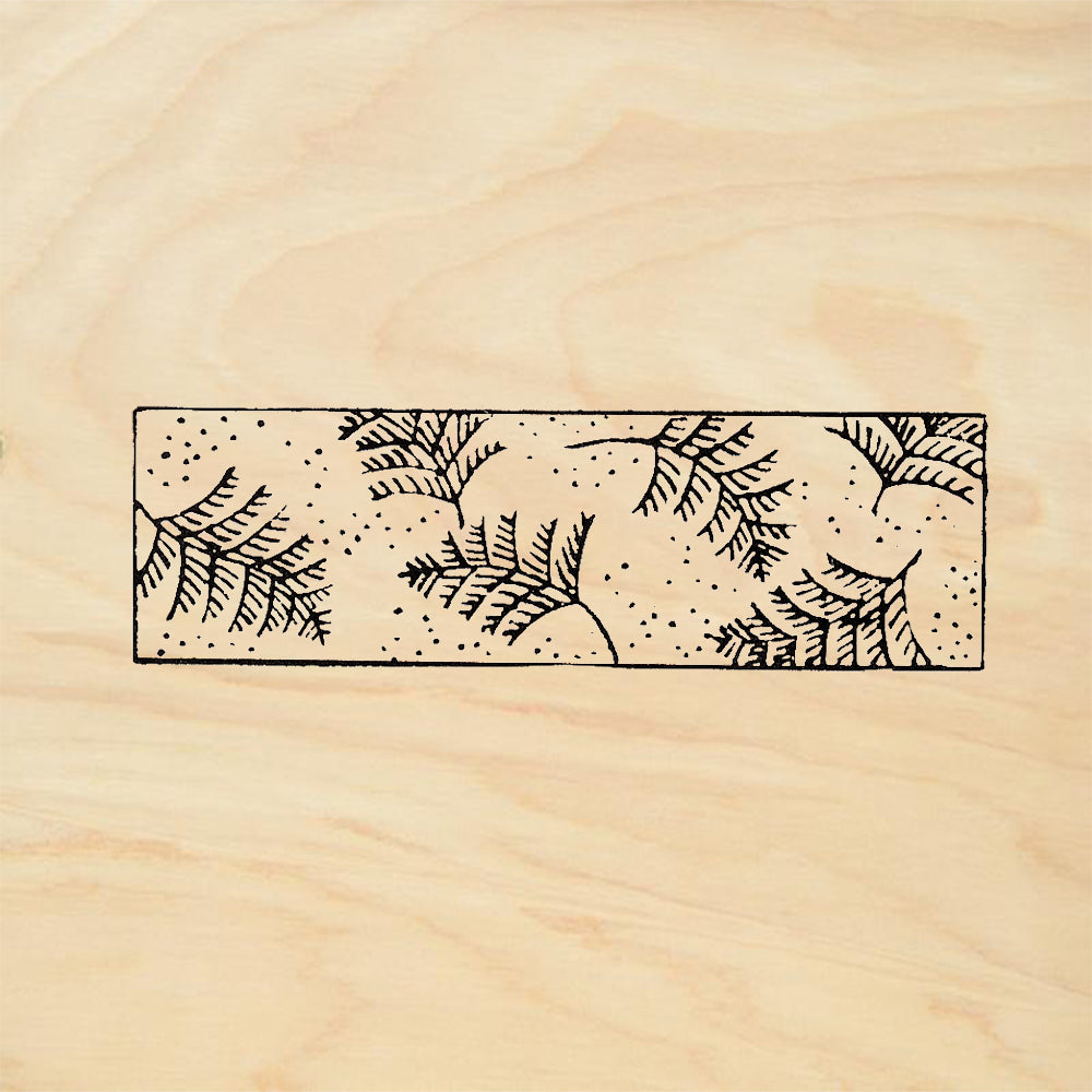 StampaFe Fern Border Fern Fronds Nature Border Rubber Art Stamp