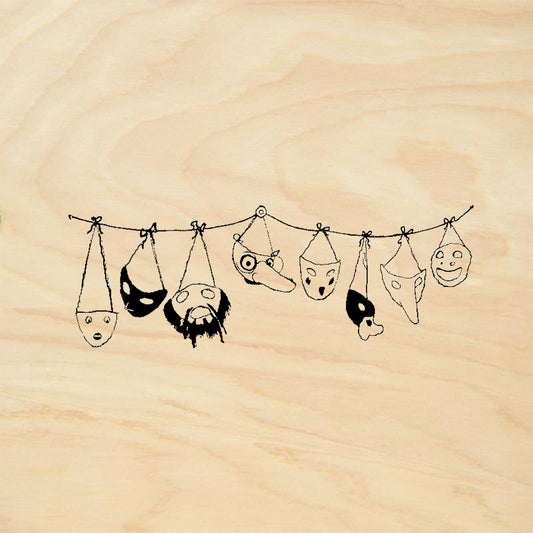 StampaFe Mask Border Theater Masks Hanging Border Rubber Art Stamp