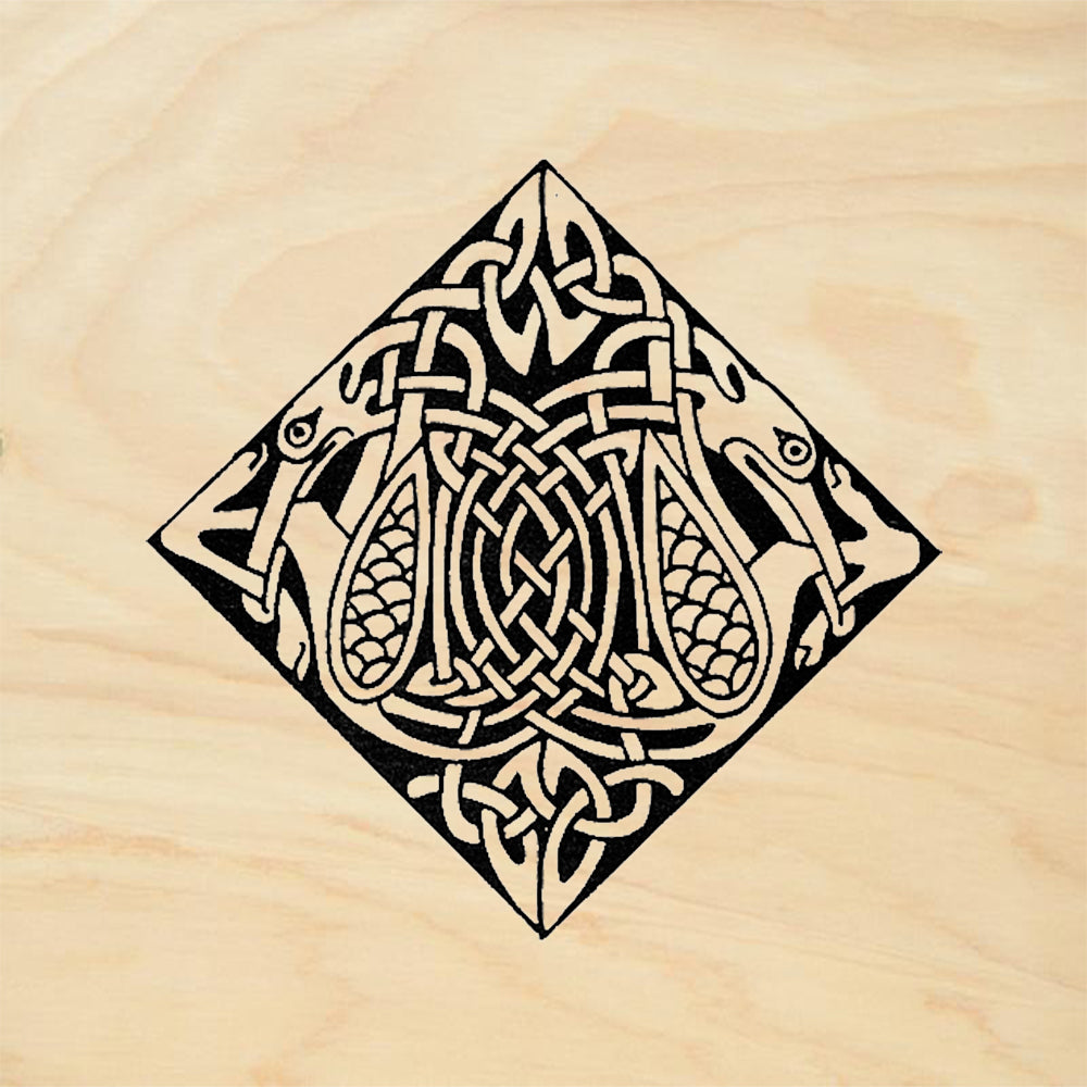 StampaFe Celtic Square small Celtic Knotwork Diamond Rubber Art Stamp