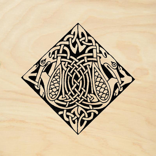 StampaFe Celtic Square small Celtic Knotwork Diamond Rubber Art Stamp