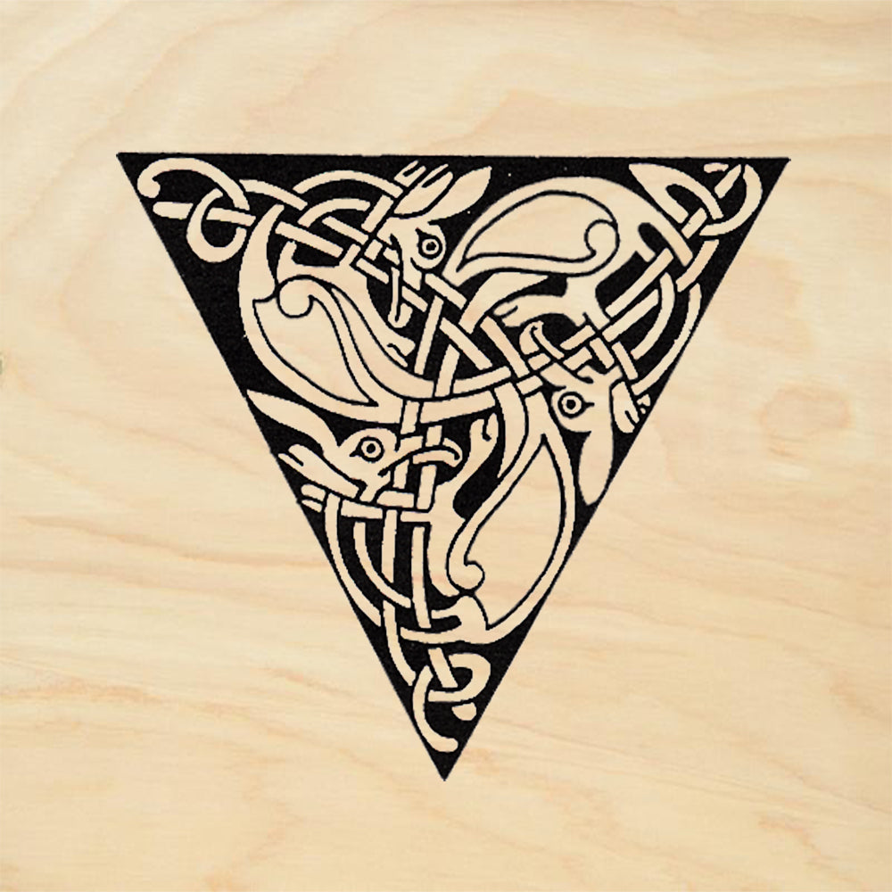StampaFe Celtic Triangle Knotwork Dragon Animal Rubber Art Stamp