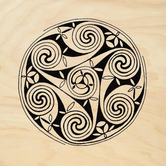 StampaFe Celtic Circle Triskelion Spiral Knotwork Rubber Art Stamp