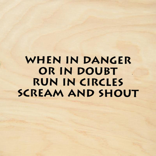 StampaFe When in Danger Humorous Panic Quote Rubber Art Stamp