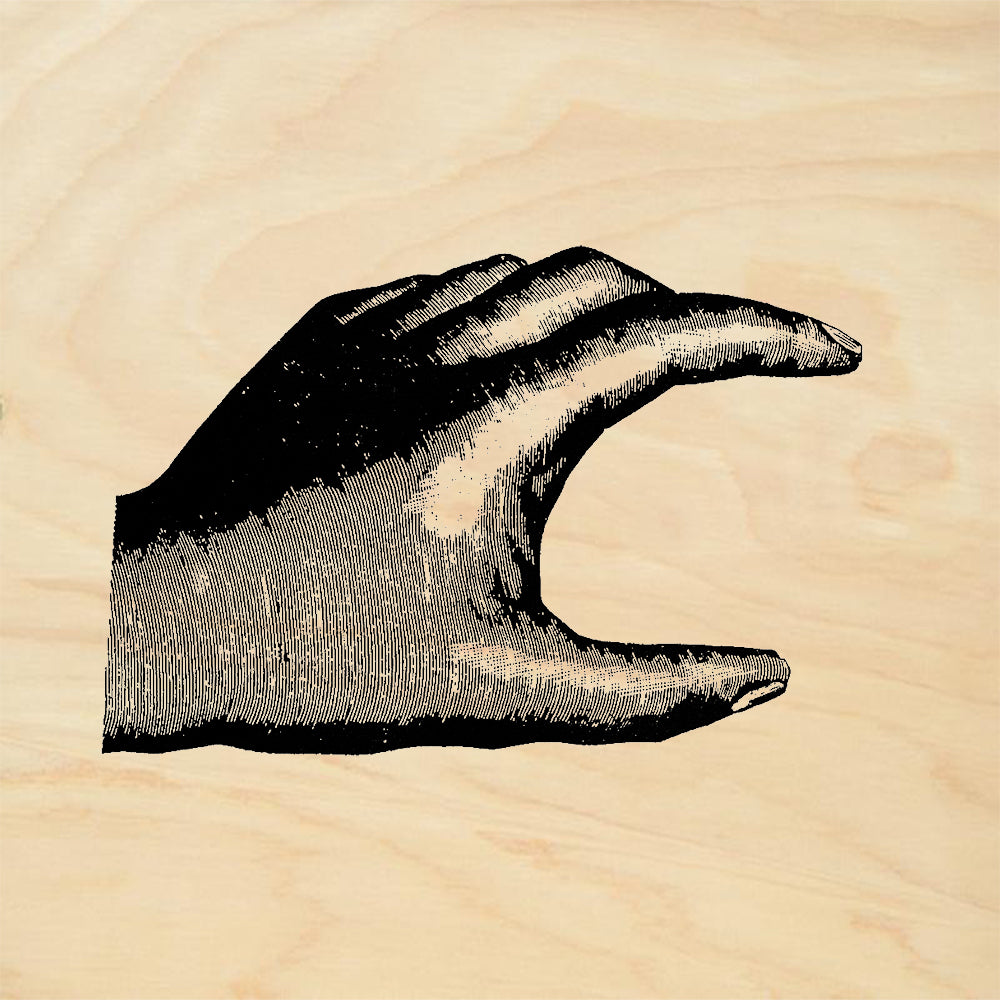 StampaFe Showing Hand Right Cupped Palm Gesture Rubber Art Stamp