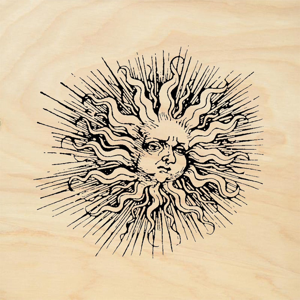 StampaFe Bristling Sun Sun Face Spiky Rays Rubber Art Stamp