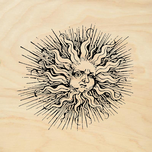 StampaFe Bristling Sun Sun Face Spiky Rays Rubber Art Stamp
