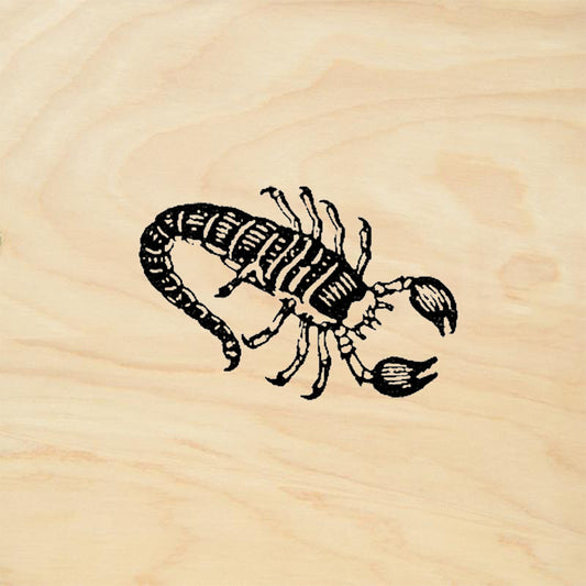 StampaFe Scorpion Stylized Scorpion Zodiac Rubber Art Stamp