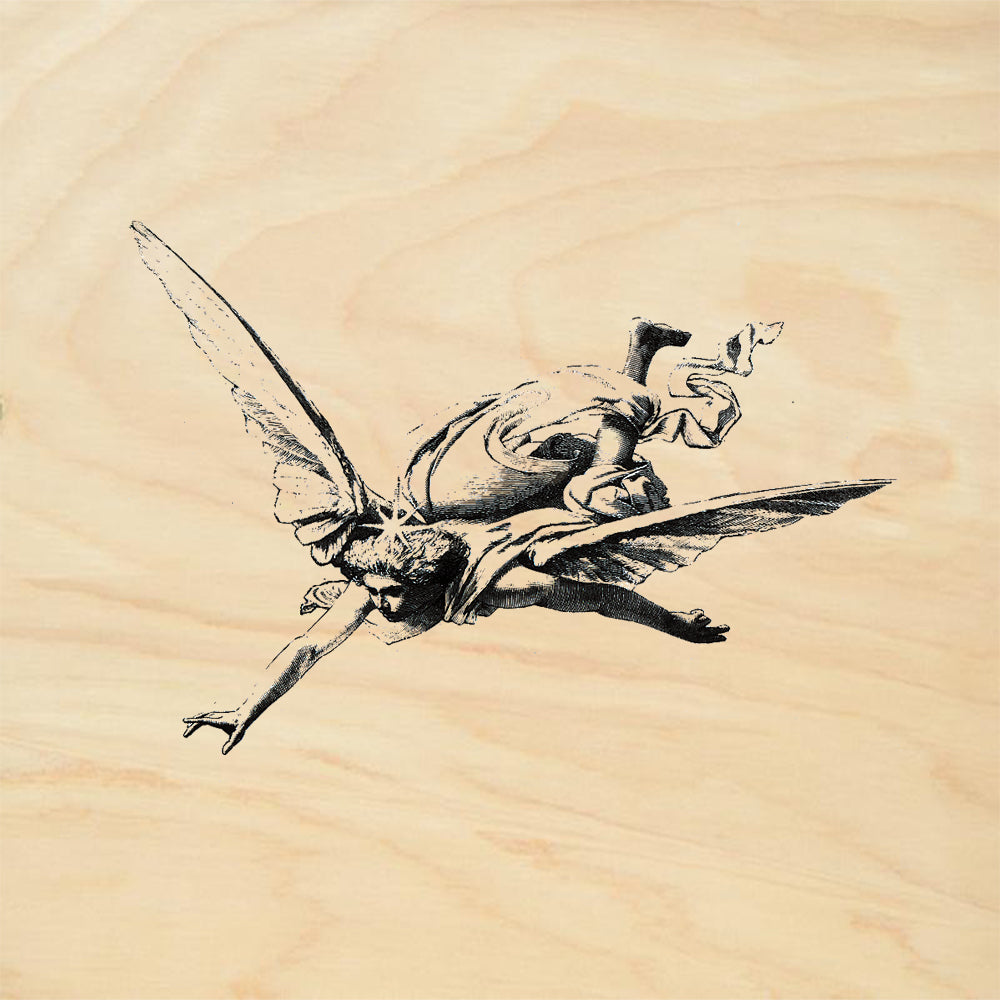 StampaFe Dore Flying Angel Right Rubber Art Stamp