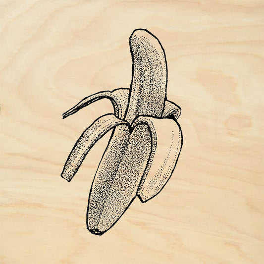 StampaFe Banana Peeled Banana Fruit Kitchen Rubber Art Stamp