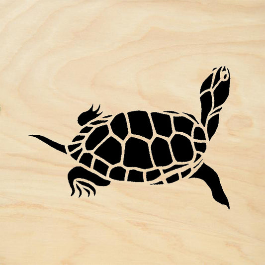 StampaFe Turtle Bold Black Turtle Silhouette Rubber Art Stamp