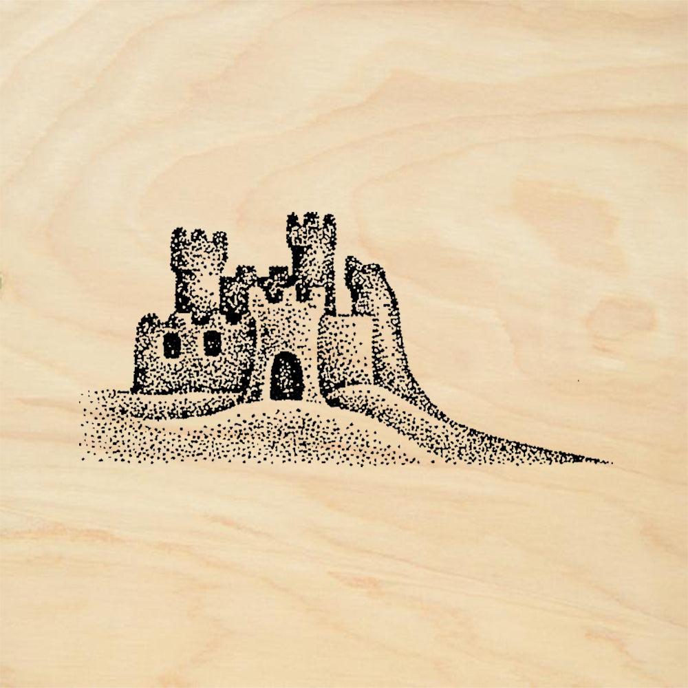 StampaFe Sand Castle Beach Castle Towers Rubber Art Stamp