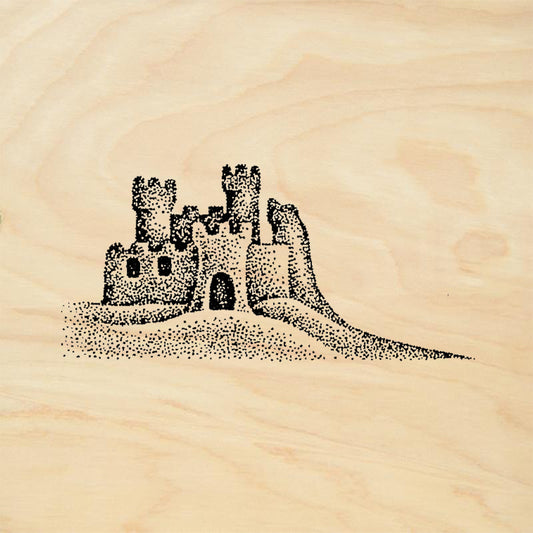 StampaFe Sand Castle Beach Castle Towers Rubber Art Stamp