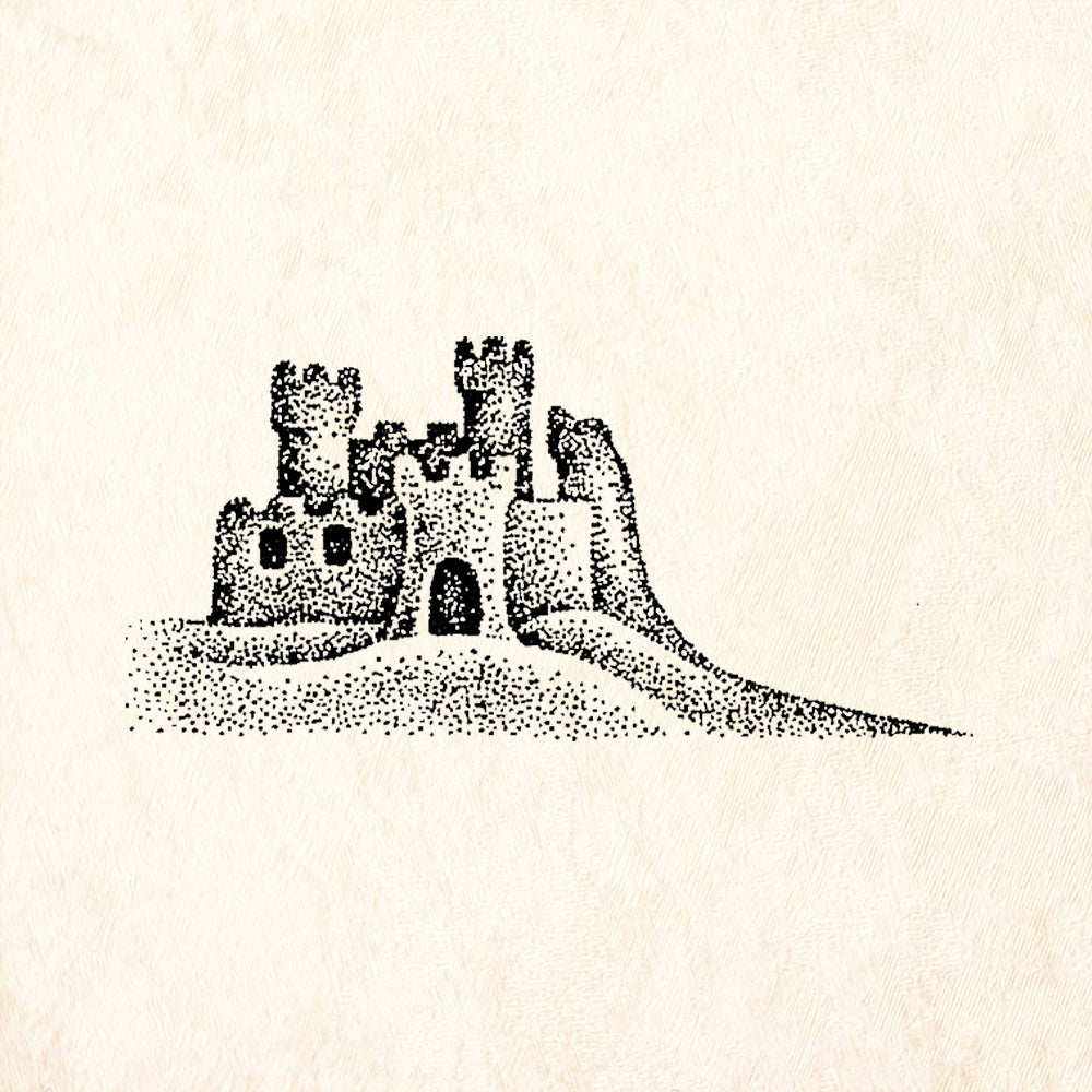 StampaFe Sand Castle Beach Towers Rubber Art Stamp