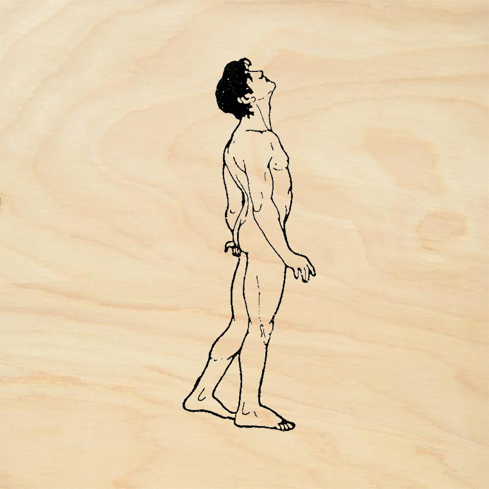 StampaFe Look Up Man Standing Male Figure Rubber Art Stamp