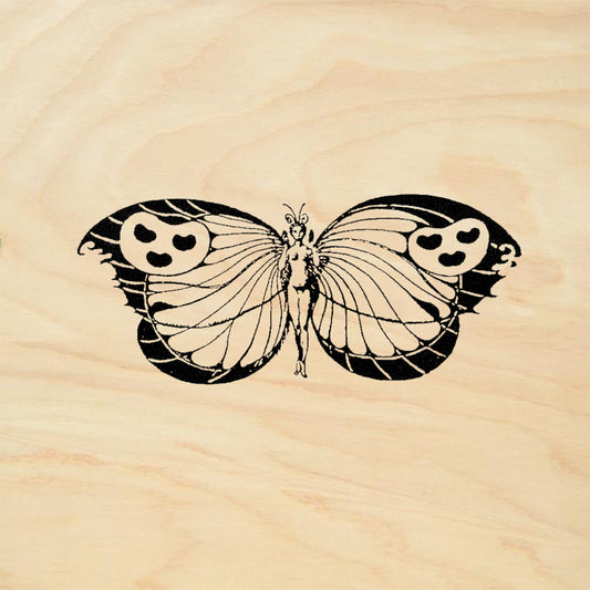 StampaFe Butterfly Lady Woman Butterfly Wings Fantasy Rubber Art Stamp