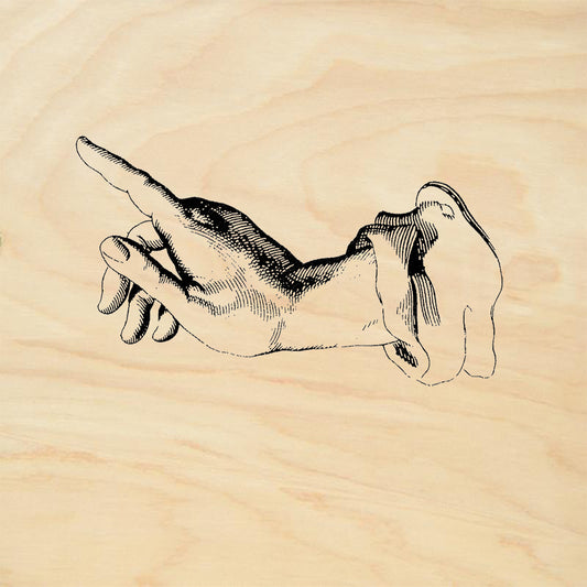 StampaFe Finger Points Left Pointing Hand Direction Rubber Art Stamp