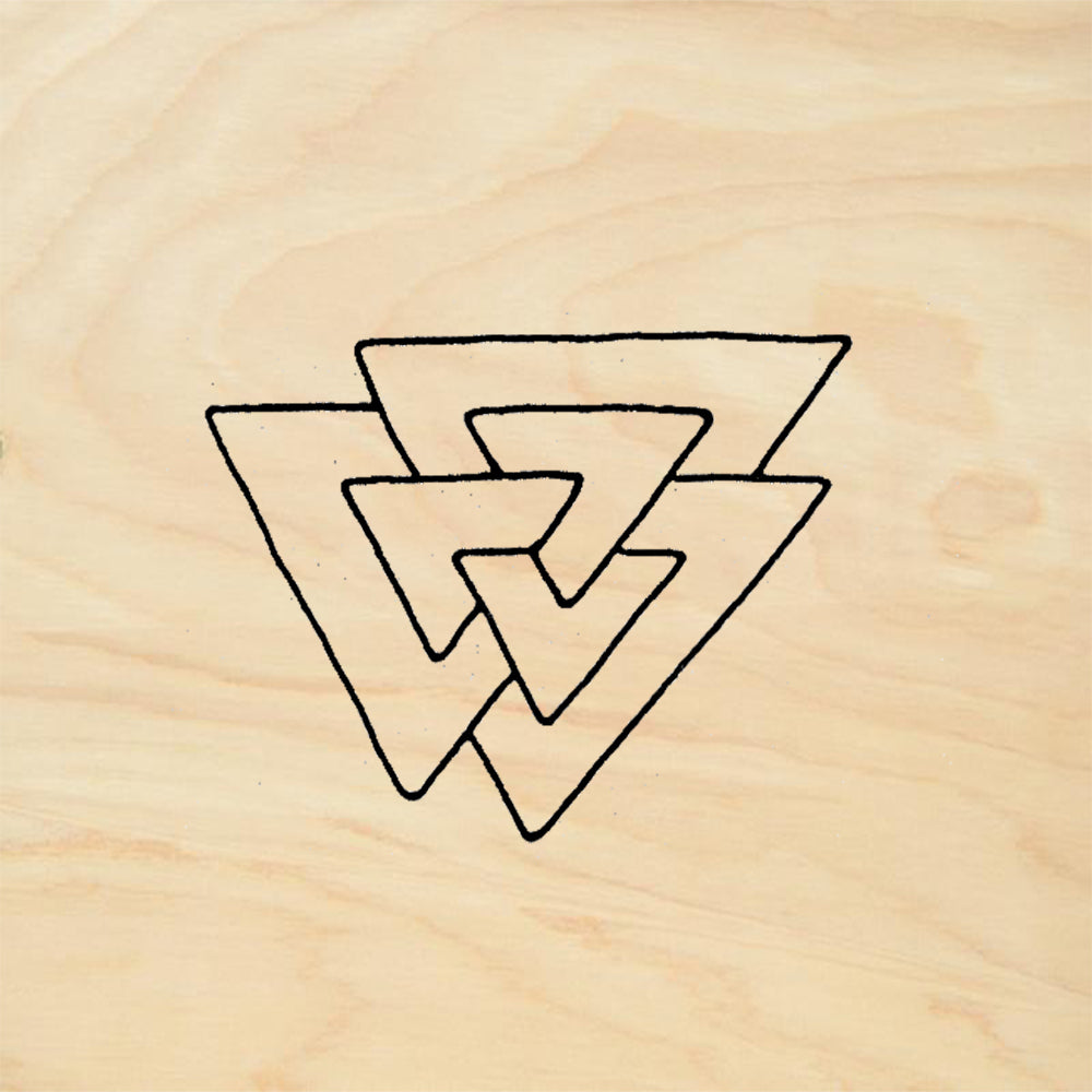 StampaFe Interlocking Triangles Valknut Norse Symbol Rubber Art Stamp