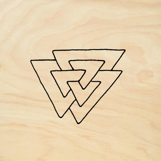 StampaFe Interlocking Triangles Valknut Norse Symbol Rubber Art Stamp