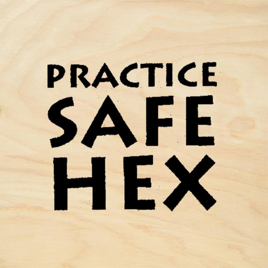 StampaFe Practice Safe Hex Rubber Art Stamp