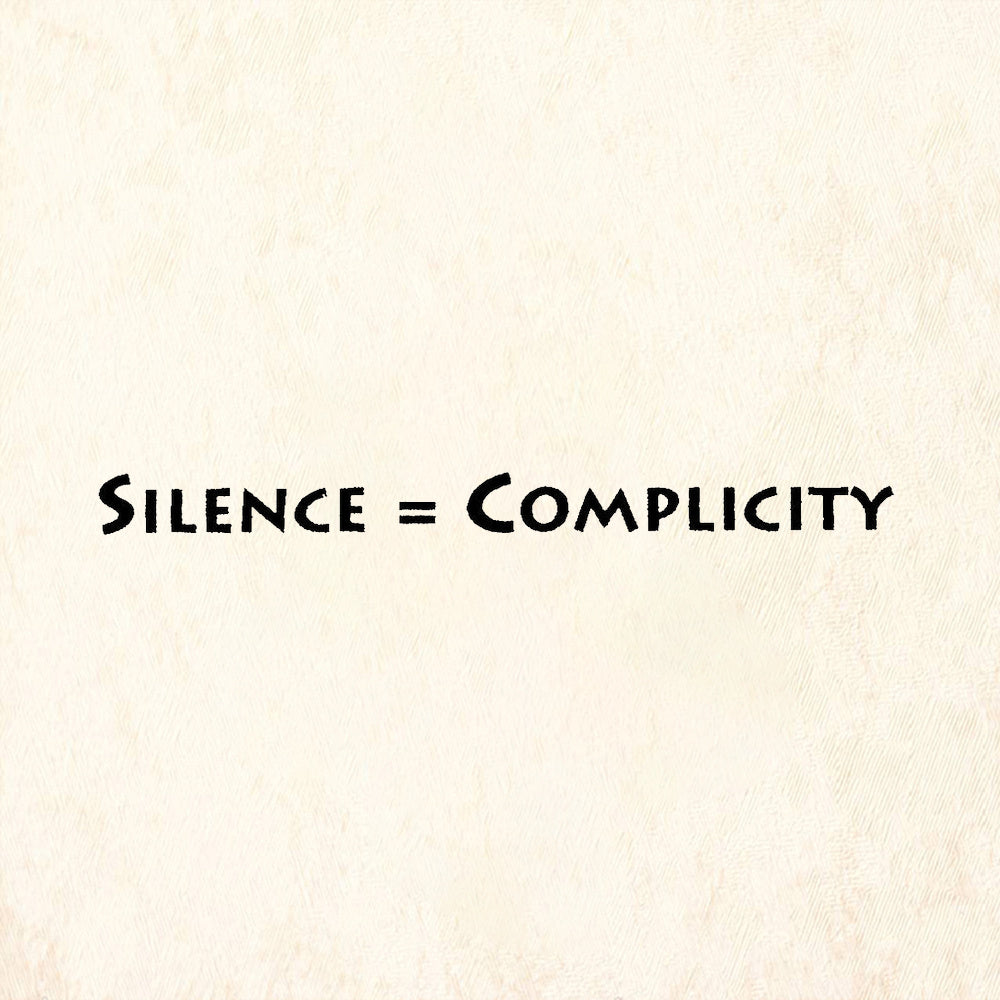 StampaFe Silence equals Complicity Rubber Art Stamp