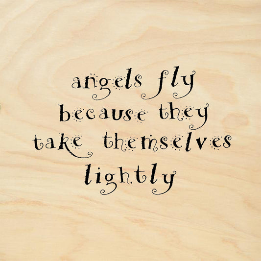 StampaFe Angels Fly Because They Take Themselves Lightly Rubber Art Stamp