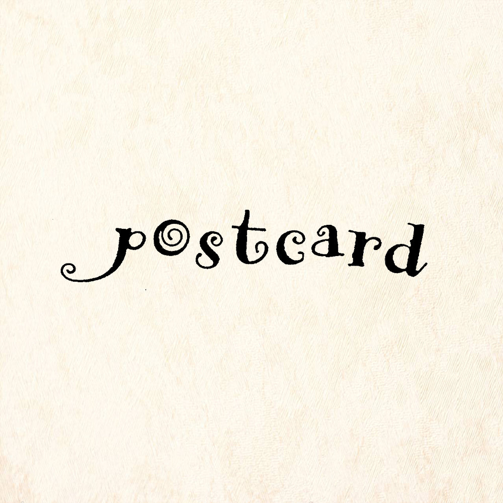StampaFe Postcard - Large Rubber Art Stamp