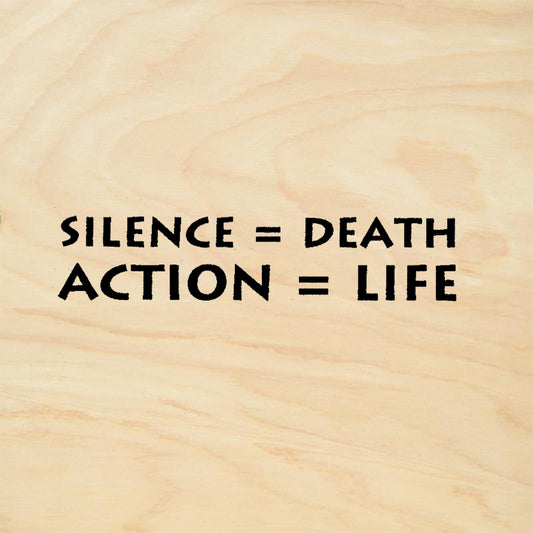 StampaFe Silence = Death, Action = Life Rubber Art Stamp