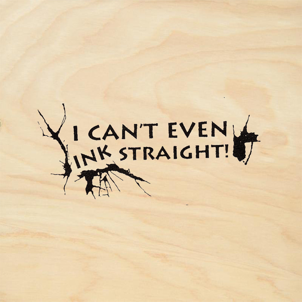 StampaFe Ink Straight Humor Stamper Quote Rubber Art Stamp