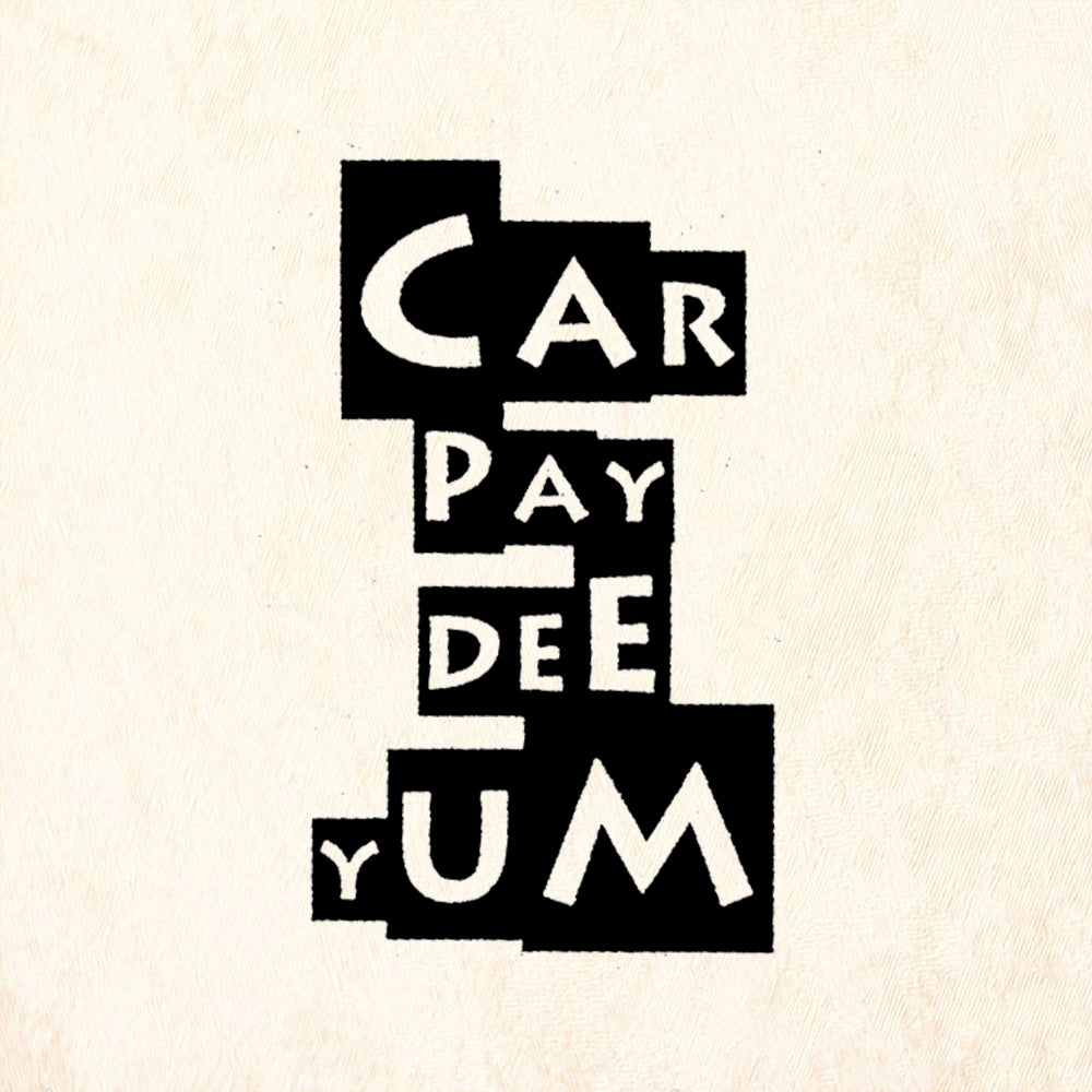 StampaFe Carpay Deeyum Bold Blocks Carpe Diem Rubber Art Stamp