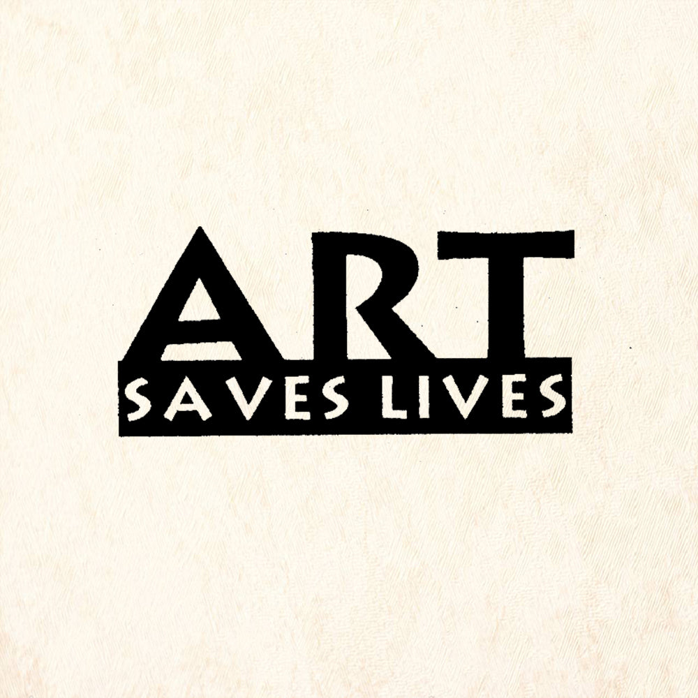 StampaFe Art Saves Lives Bold Statement Rubber Art Stamp