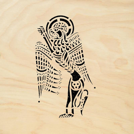 StampaFe Celtic Lion Winged Celtic Beast Knotwork Rubber Art Stamp