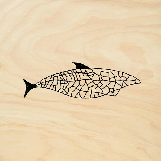 StampaFe Cracked Whale Dolphin Mosaic Crackle Pattern Rubber Art Stamp