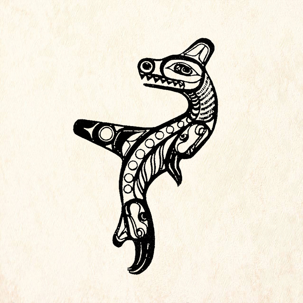 StampaFe Haida Whale Stylized Killer Whale Rubber Art Stamp