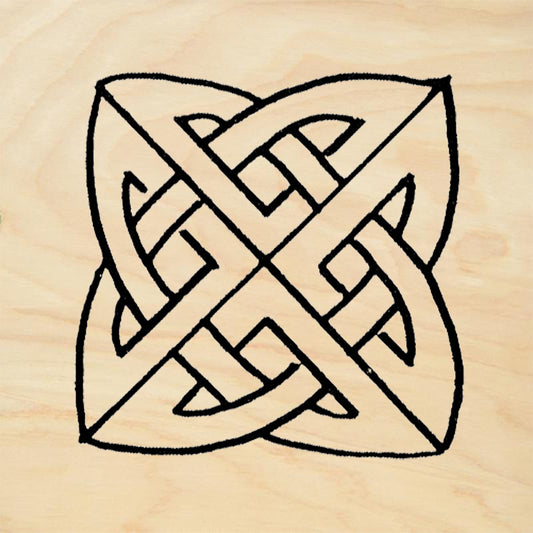 StampaFe Square Celtic Knot Celtic Knotwork Medallion Rubber Art Stamp