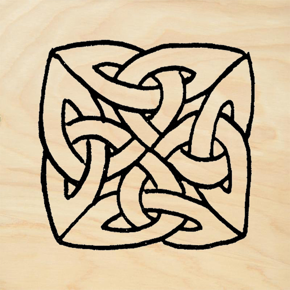 StampaFe Rounded Celtic Knot Organic Knotwork Medallion Rubber Art Stamp