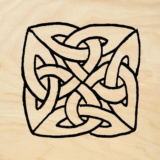 StampaFe Rounded Celtic Knot Organic Knotwork Medallion Rubber Art Stamp