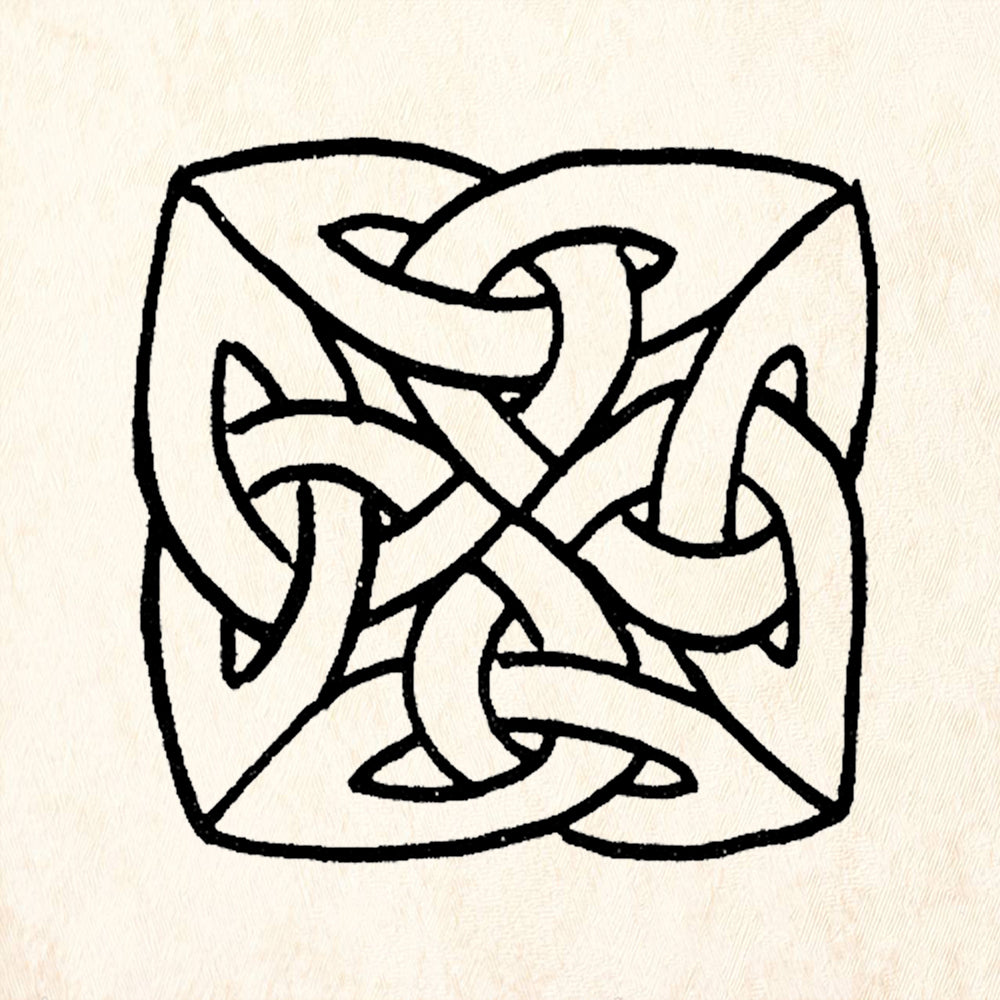 StampaFe Rounded Celtic Knot Medallion Rubber Art Stamp