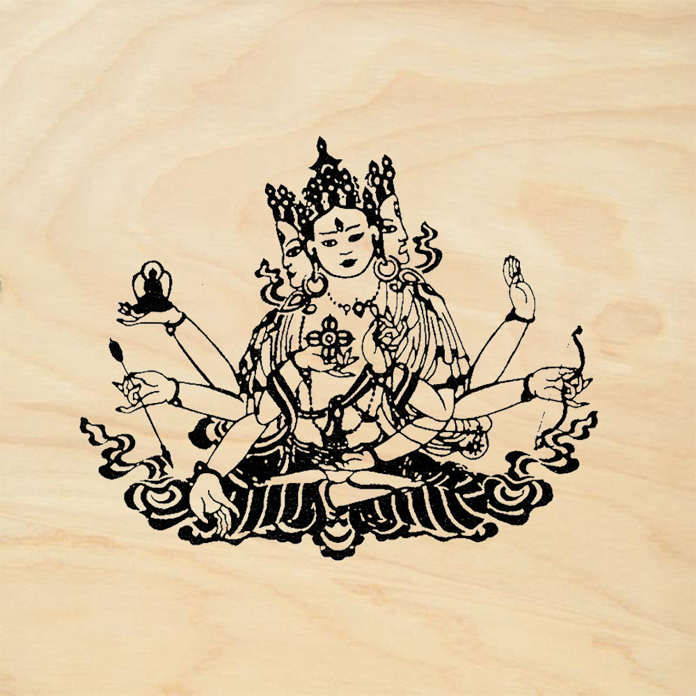 StampaFe Usisavijaya Multi-Armed Buddhist Deity Tibetan Rubber Art Stamp