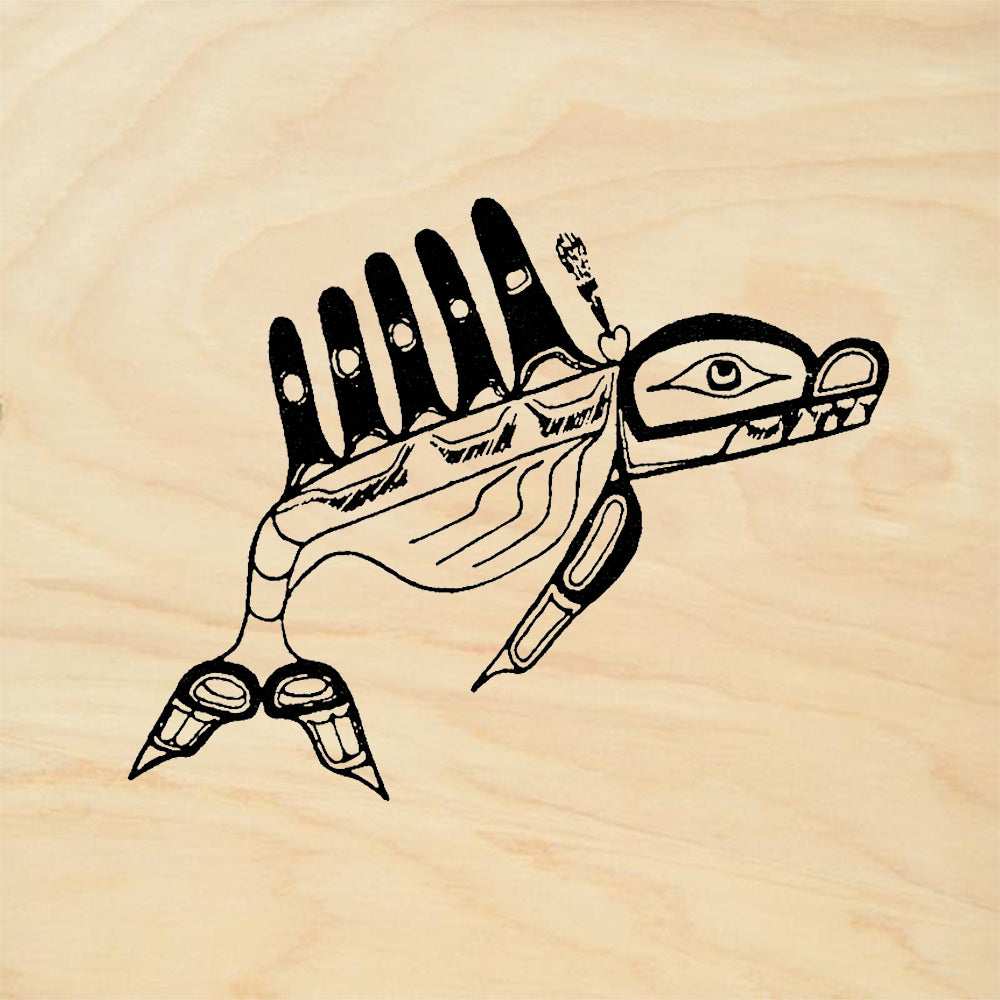 StampaFe Haida Killer Whale Stylized Orca Rubber Art Stamp