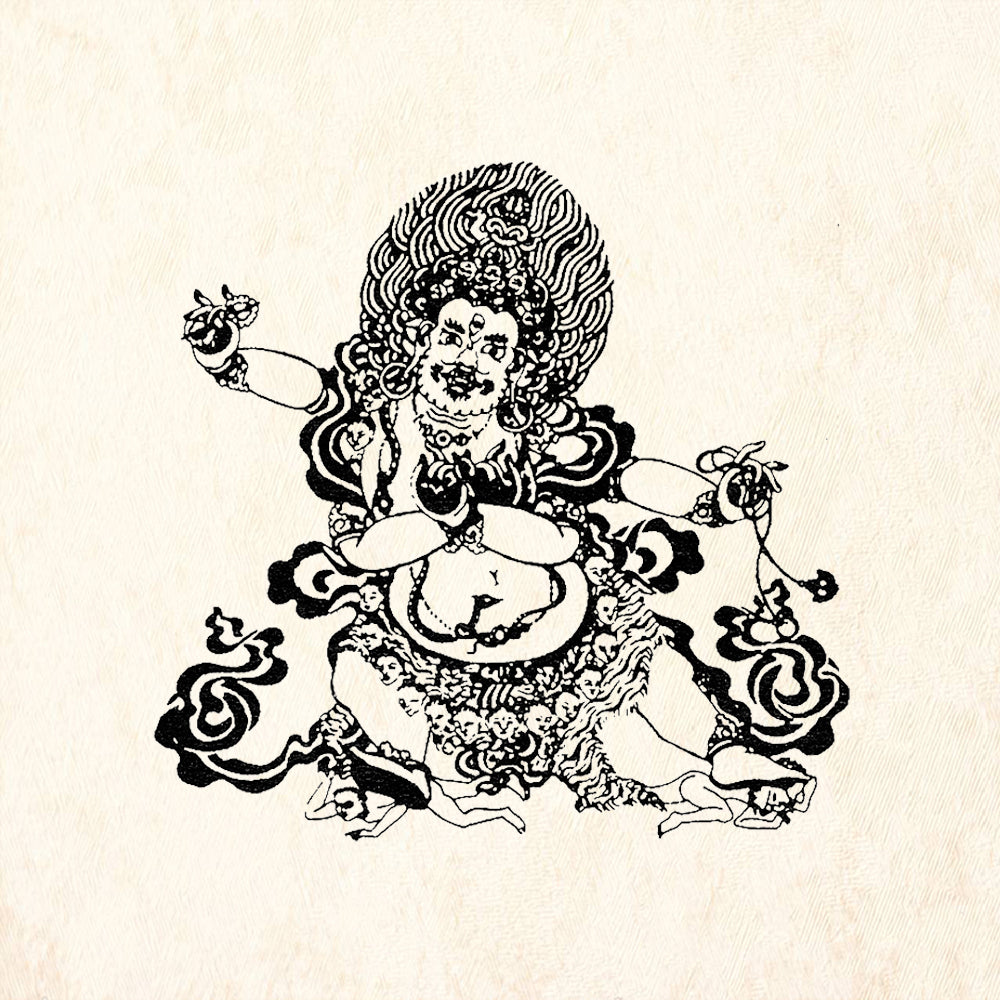 StampaFe Vairocan Wrathful Tibetan Deity Rubber Art Stamp