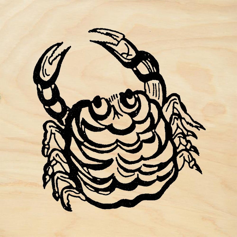 StampaFe Zen Crab Graphic Crab Rubber Art Stamp