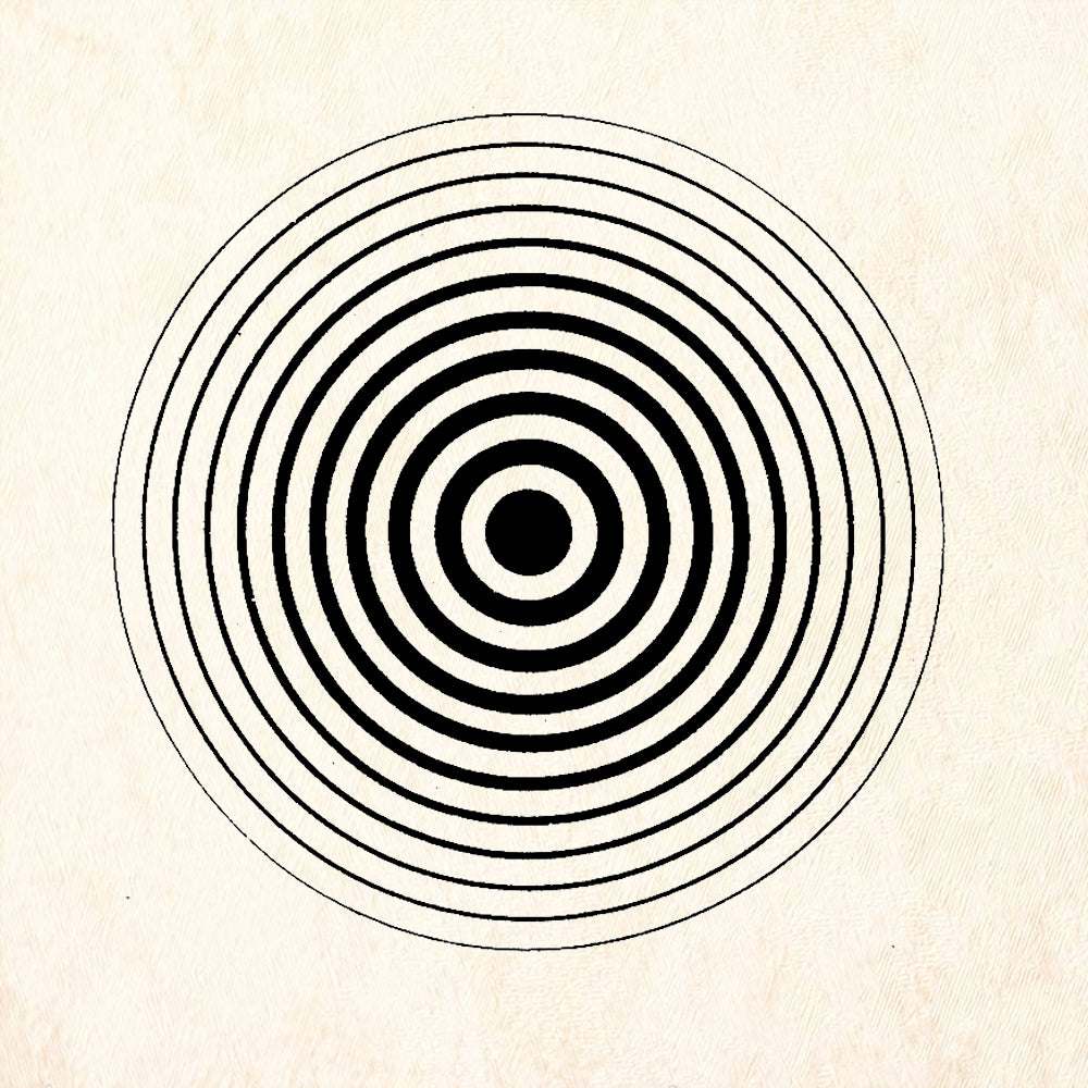 StampaFe Concentric Circles Target Bullseye Rubber Art Stamp