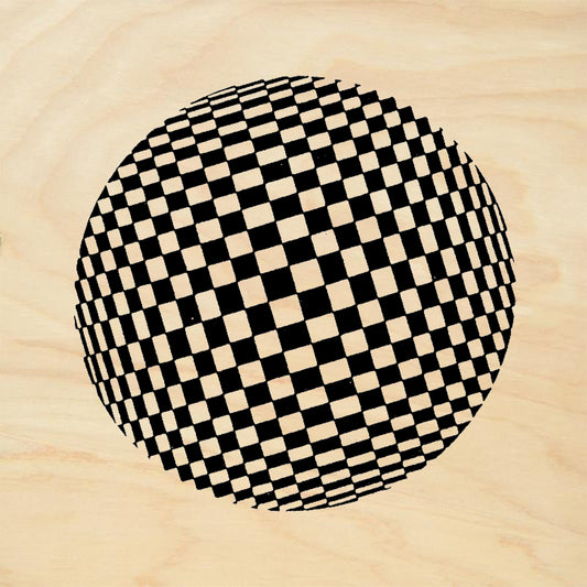StampaFe Checkerboard Ball 3D Optical Illusion Sphere Rubber Art Stamp