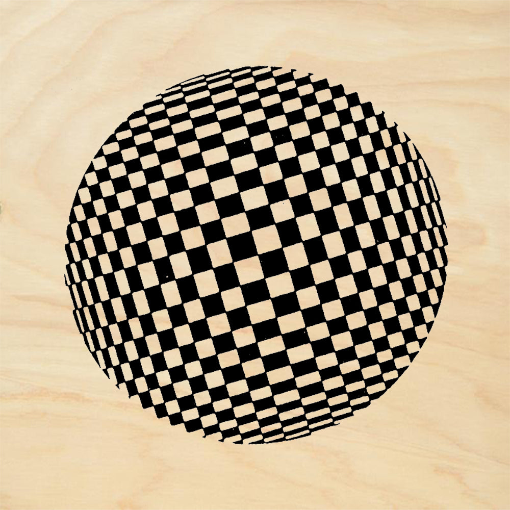 StampaFe Checkerboard Ball Optical Illusion Rubber Art Stamp