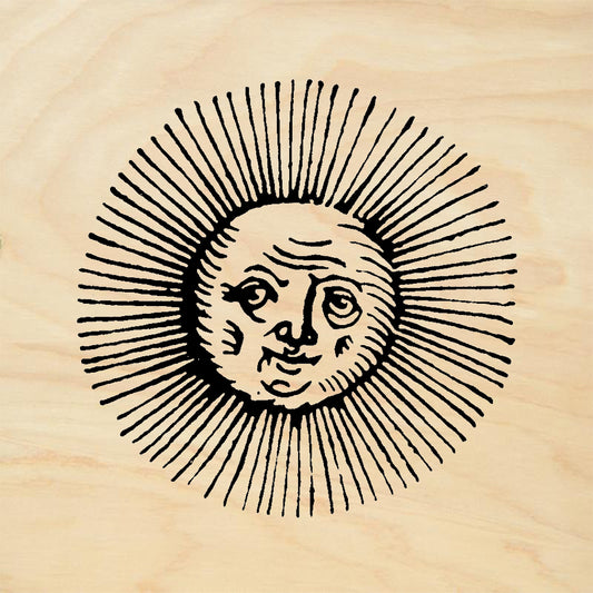 StampaFe Brush Sun Face Long Rays Classical Rubber Art Stamp